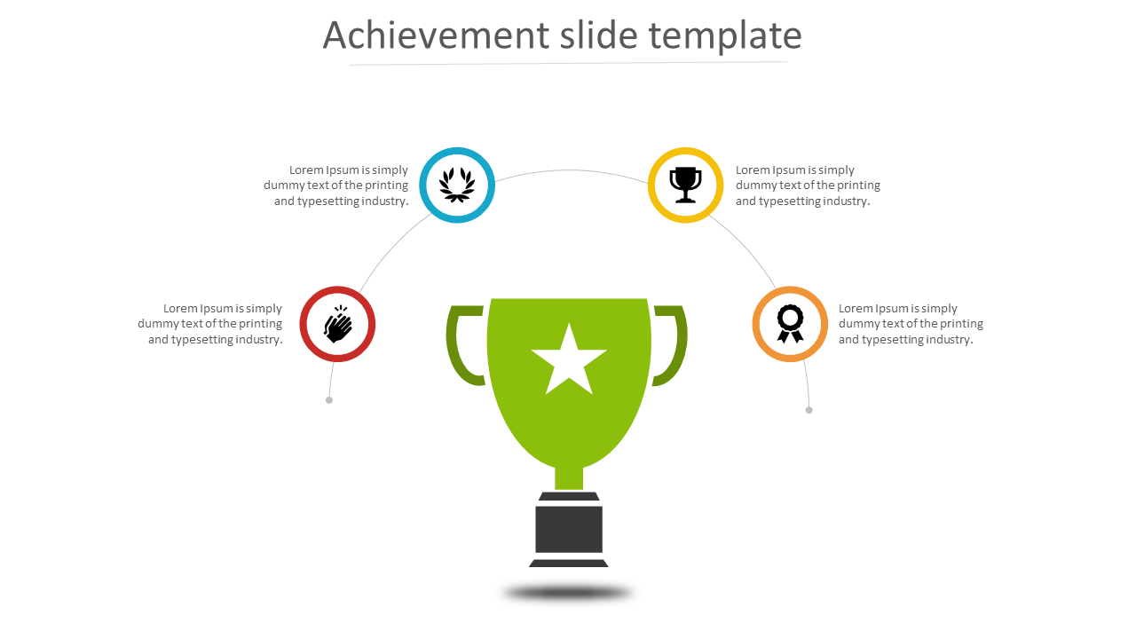 Free - Fascinating Achievement Slide Template Presentation 4-Node